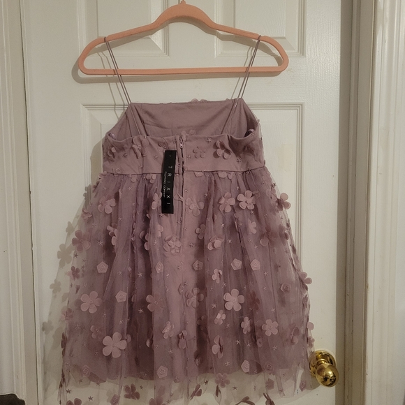 NWT Trixxi Mesh Floral Babydoll Dress Size XS - Picture 3 of 3